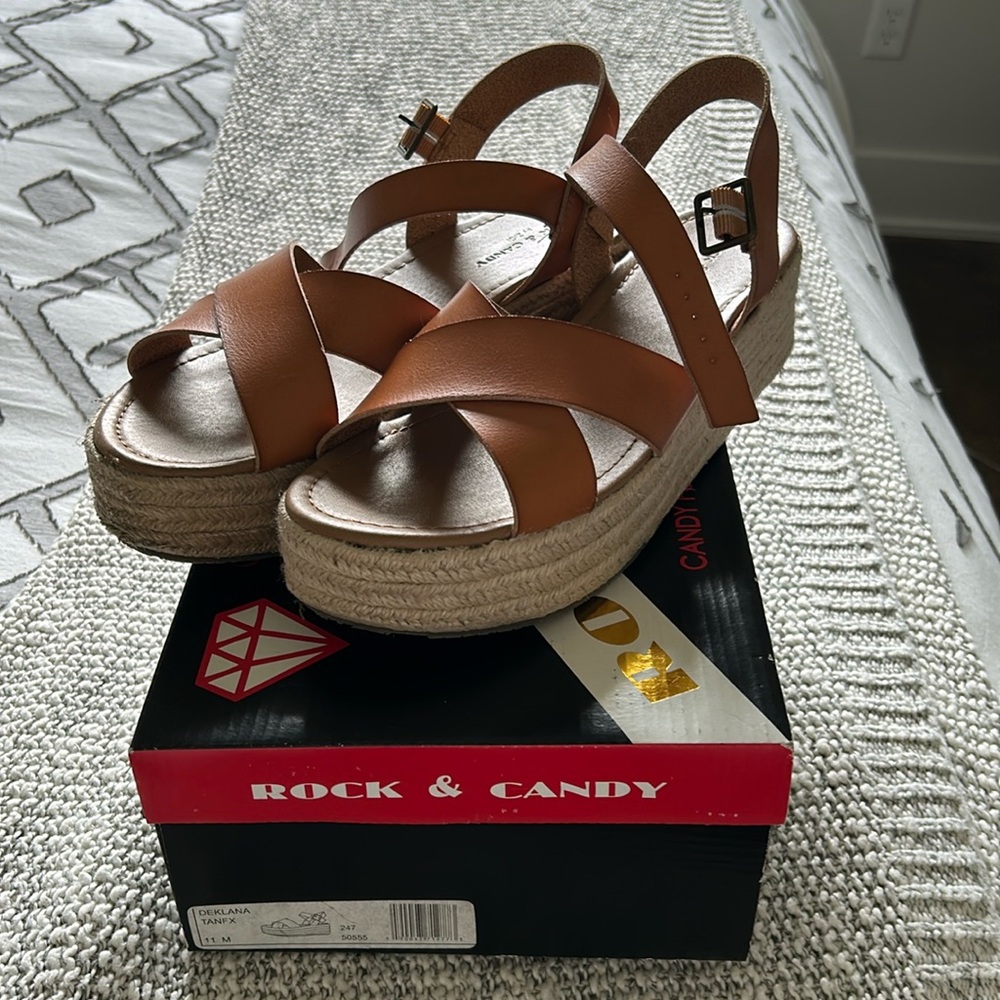 Rock & Candy platform brown sandals